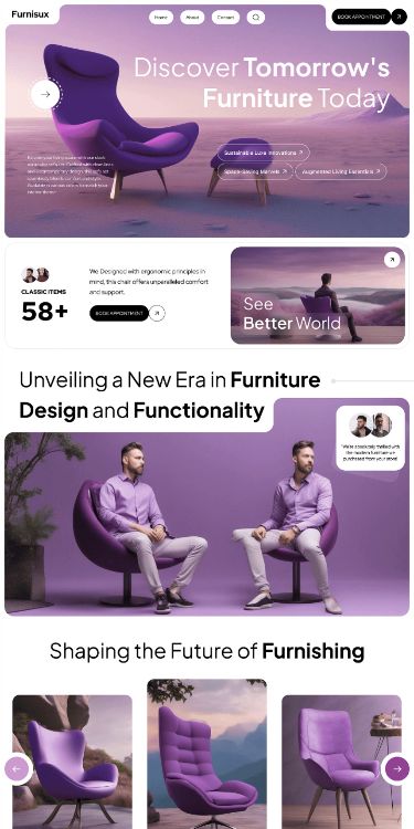 Minimalist Furniture Landing Page