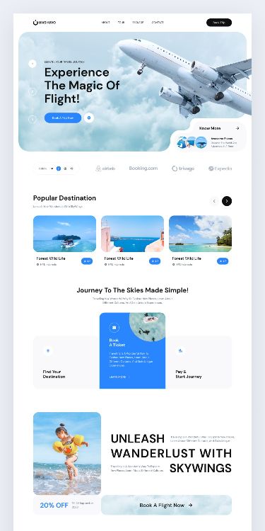 Travel Agency - Landing Page Design